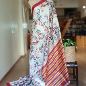 Handpainted Tussar Silk Saree - (HTSS0006)