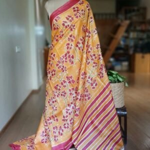 Handpainted Tussar Silk Saree - (HTSS0007)