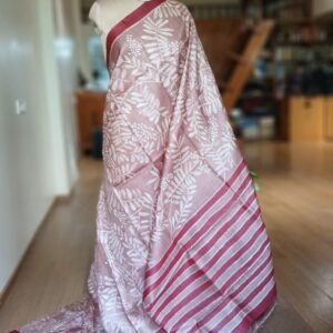 Handpainted Tussar Silk Saree - (HTSS0008)