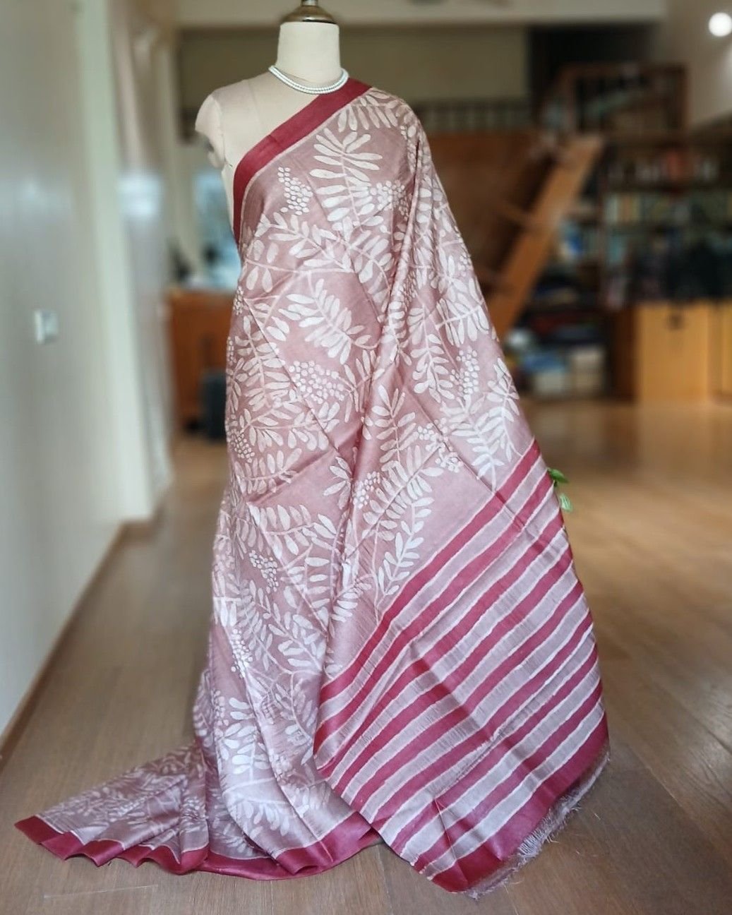 Handpainted Tussar Silk Saree - (HTSS0008)