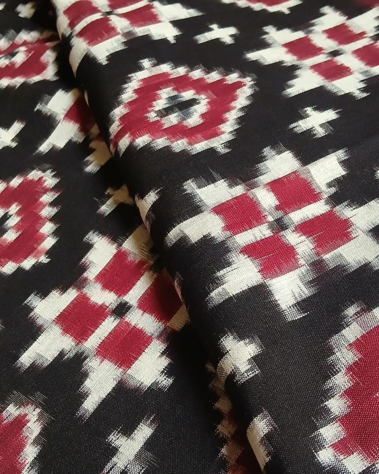 Double Ikat Cotton Dupatta – (DICD0005) - Image 3