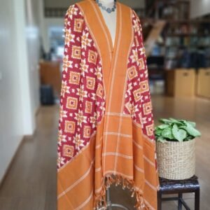 Double Ikat Cotton Dupatta – (DICD0006)