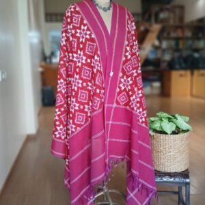 Double Ikat Cotton Dupatta – (DICD0007)