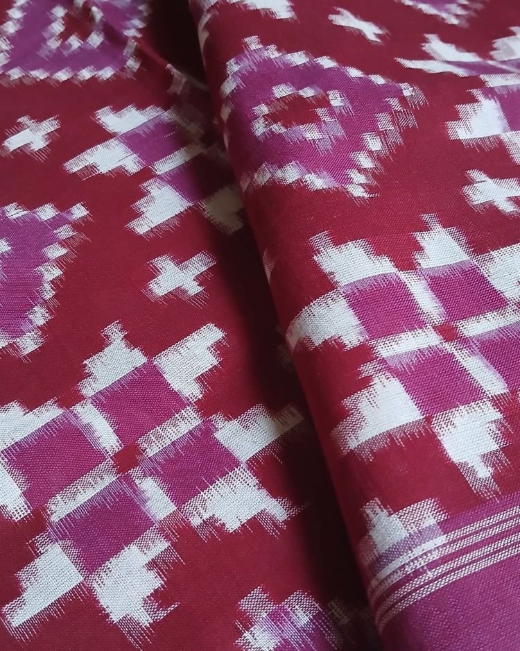 Double Ikat Cotton Dupatta – (DICD0007) - Image 3