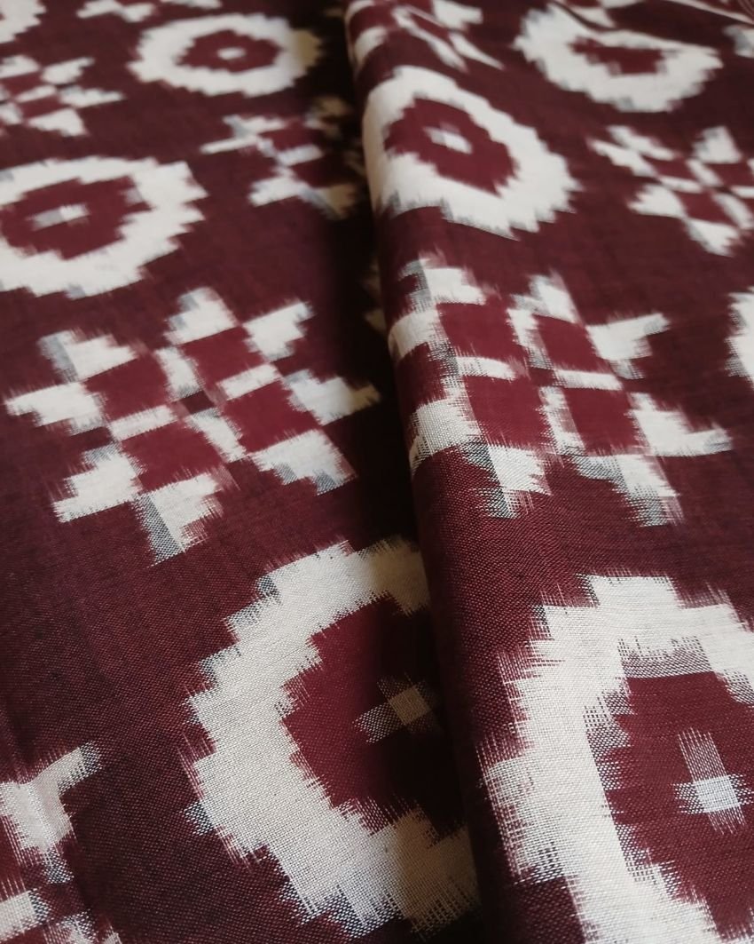 Double Ikat Cotton Dupatta – (DICD0008) - Image 4