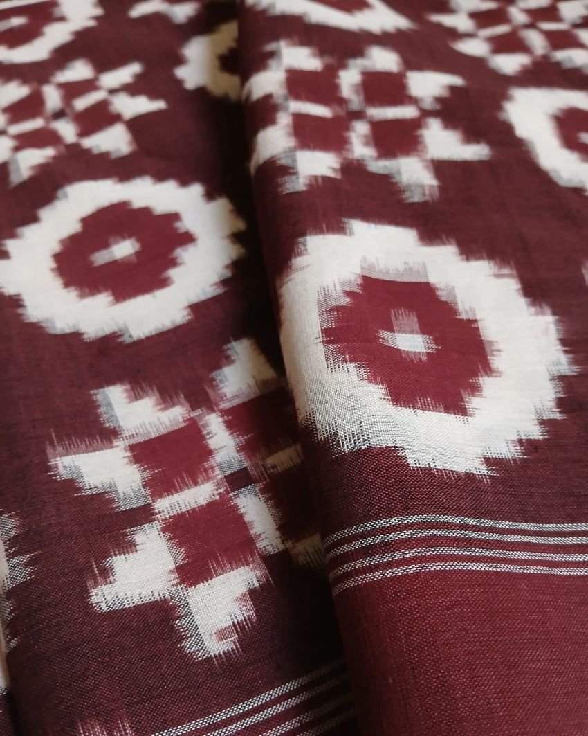 Double Ikat Cotton Dupatta – (DICD0008) - Image 5