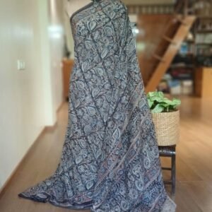 Pedana Kalamkari Saree on Viscose-Based Chennur Silk - (PKCS0002)