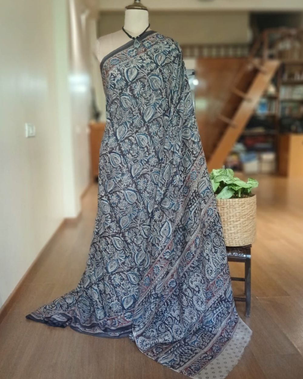Pedana Kalamkari Saree on Viscose-Based Chennur Silk - (PKCS0002)