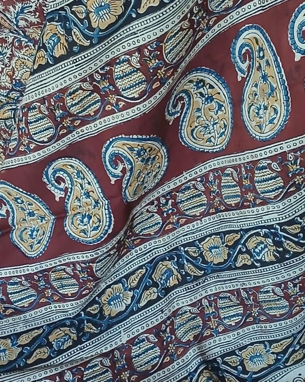 Pedana Kalamkari Saree on Viscose-Based Chennur Silk - (PKCS0005) - Image 3