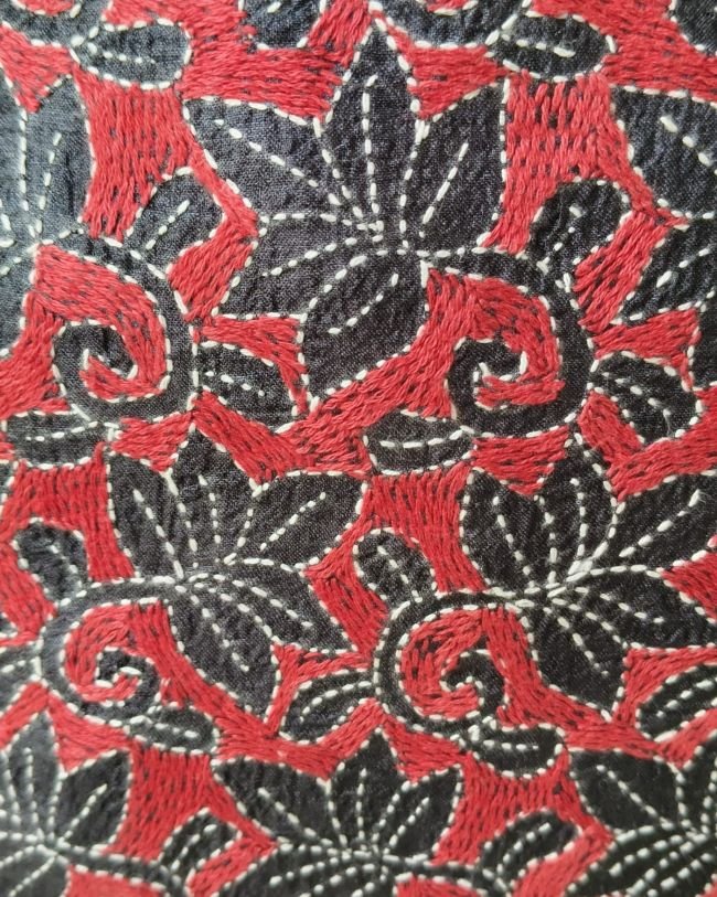 Tussar Silk Kantha Batua - (TSKB0007) - Image 5