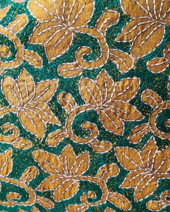 Tussar Silk Kantha Batua - (TSKB0012) - Image 5