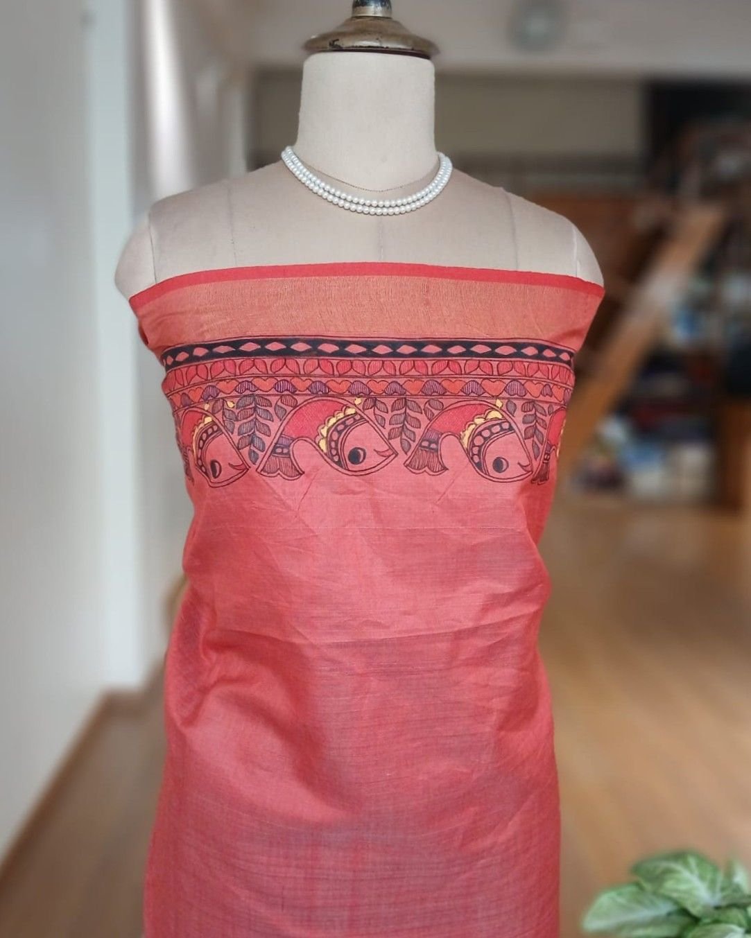 Madhubani on Tussar Silk – (MADT0044) - Image 11