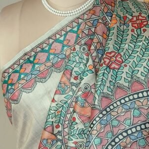 Madhubani on Tussar Silk – (MADT0047)