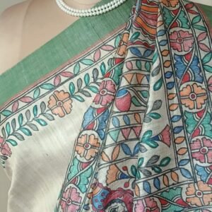 Madhubani on Tussar Silk – (MADT0049)