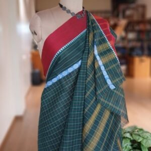 Handloom Cotton Saree from Narayanpet in Telangana – (HCSN1003)