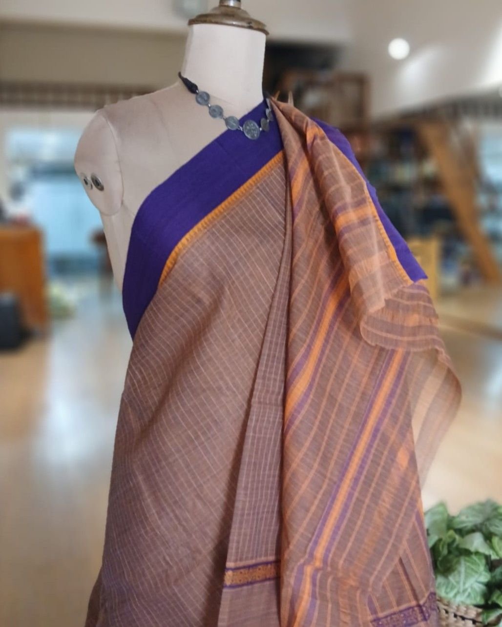 Handloom Cotton Saree from Narayanpet in Telangana – (HCSN1007)