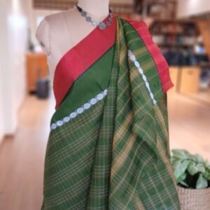 Handloom Cotton Saree from Narayanpet in Telangana – (HCSN1009)