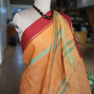 Handloom Cotton Saree from Narayanpet in Telangana – (HCSN1011)