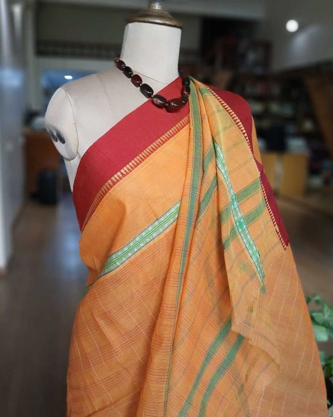 Handloom Cotton Saree from Narayanpet in Telangana – (HCSN1011)