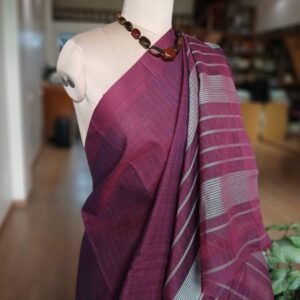 Handloom Cotton Saree from Narayanpet in Telangana – (HCSN1001)