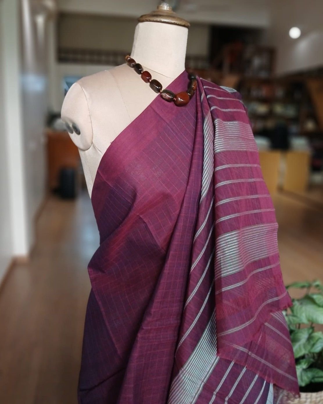 Handloom Cotton Saree from Narayanpet in Telangana – (HCSN1001)