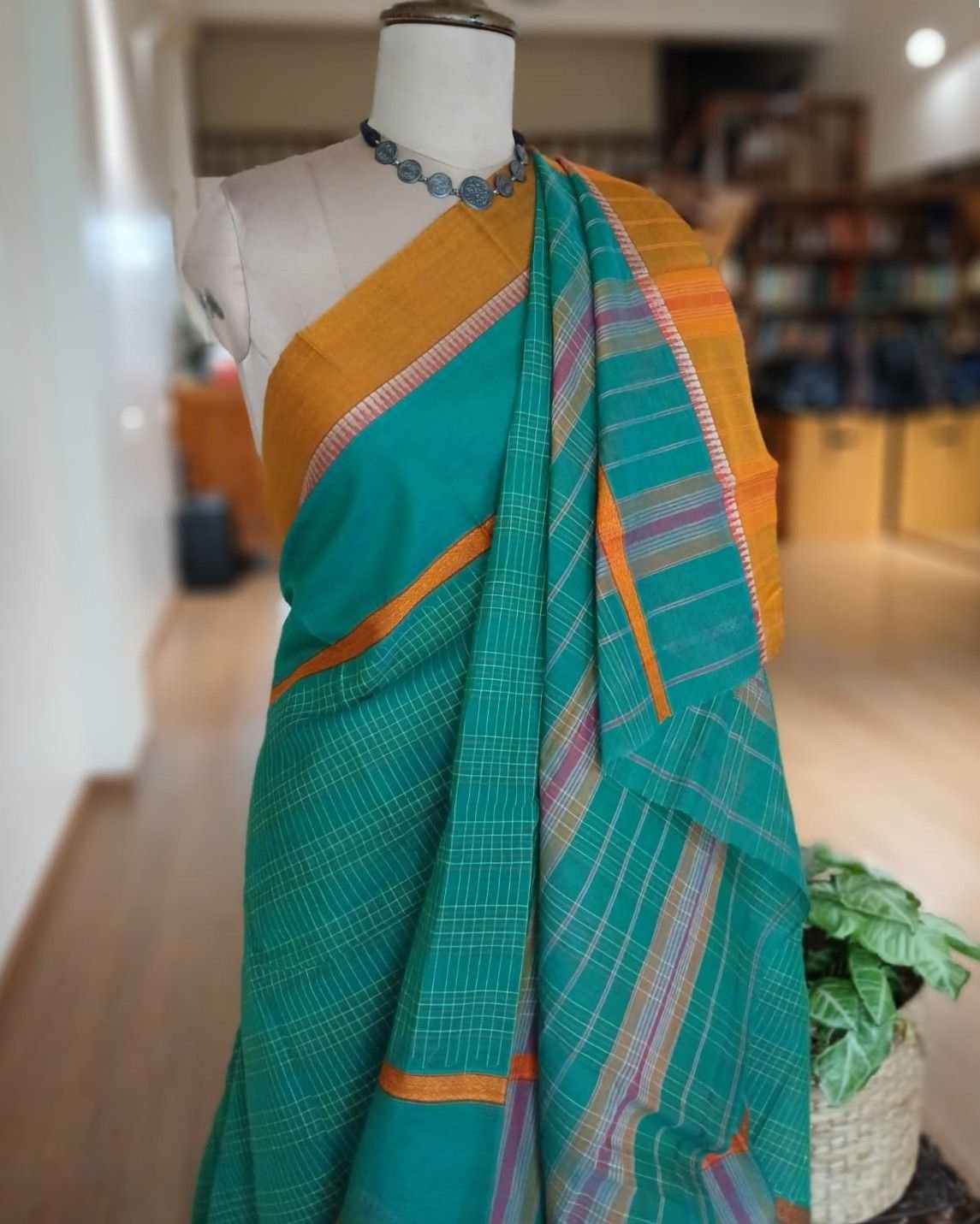 Handloom Cotton Saree from Narayanpet in Telangana – (HCSN1002)