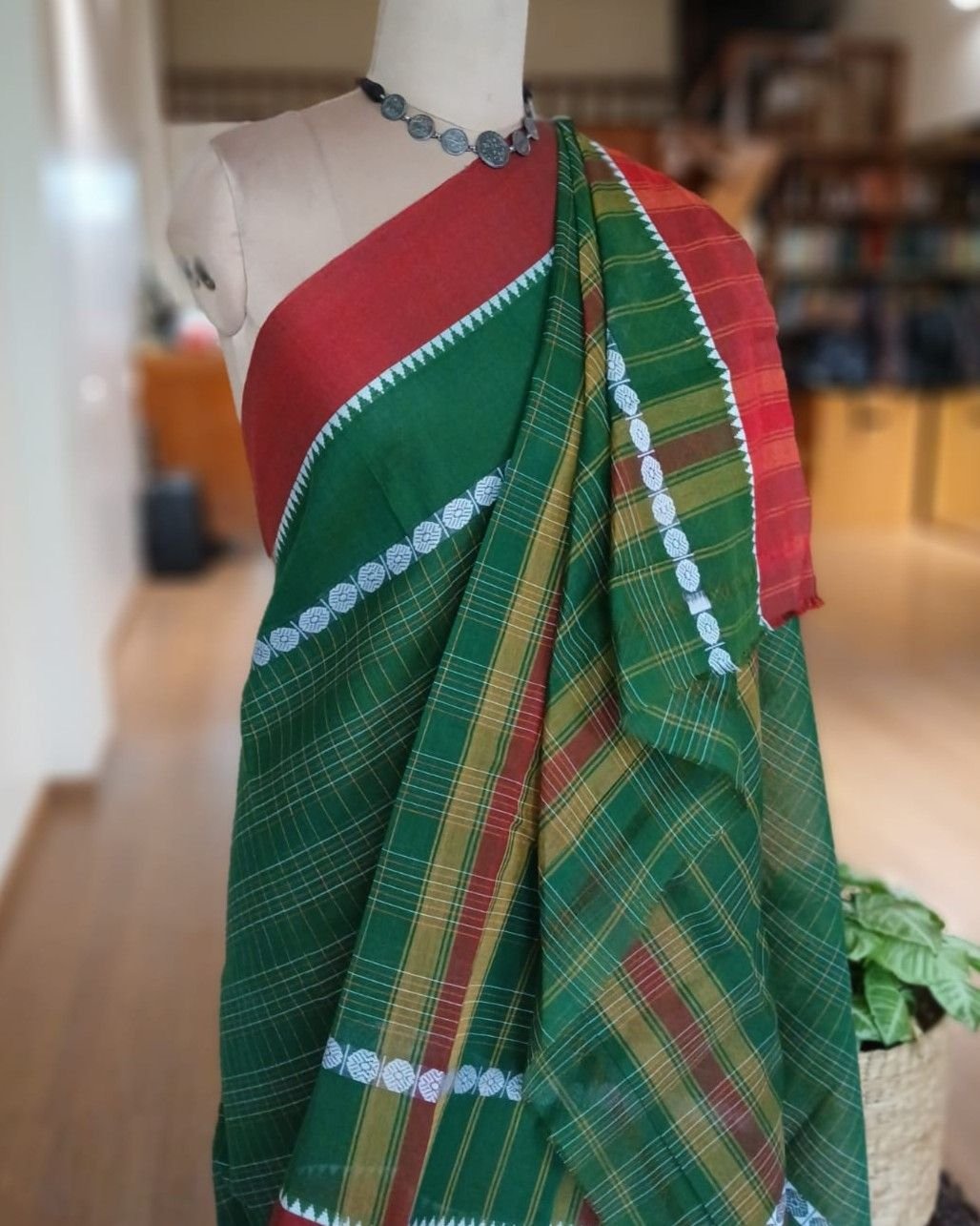 Handloom Cotton Saree from Narayanpet in Telangana – (HCSN1004)