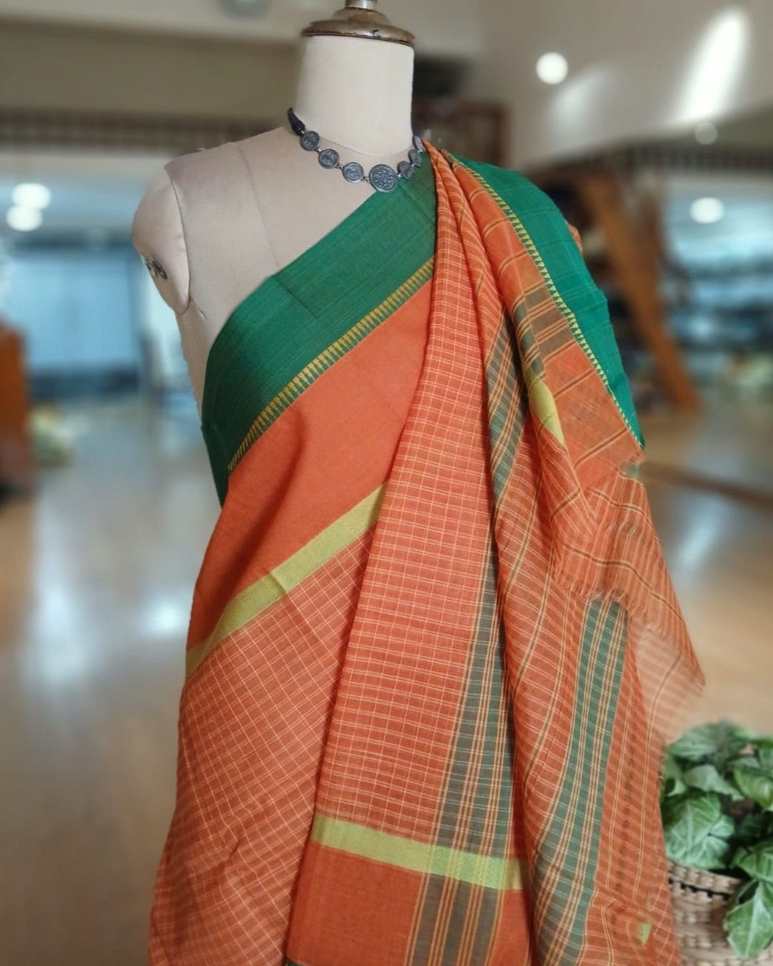 Handloom Cotton Saree from Narayanpet in Telangana – (HCSN1005)
