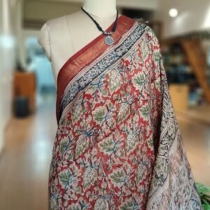 Pedana Silk-Cotton Kalamkari saree – (PSKS1004)
