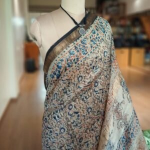 Pedana Silk-Cotton Kalamkari saree – (PSKS1005)