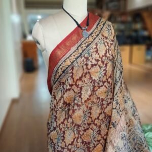 Pedana Silk-Cotton Kalamkari saree – (PSKS1001)