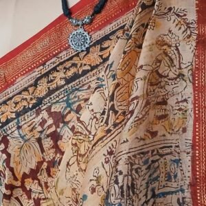 Pedana Silk-Cotton Kalamkari saree – (PSKS1001)