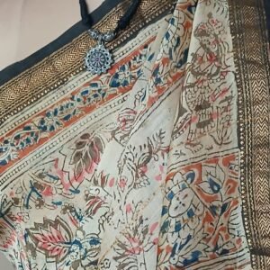 Pedana Silk-Cotton Kalamkari saree – (PSKS1010)
