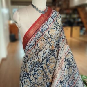 Pedana Silk-Cotton Kalamkari saree – (PSKS1024)