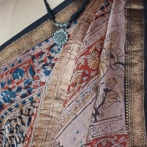 Pedana Silk-Cotton Kalamkari saree – (PSKS1003)