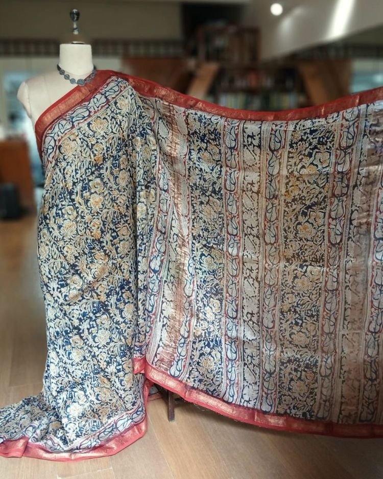 Pedana Silk-Cotton Kalamkari saree – (PSKS1024) - Image 7