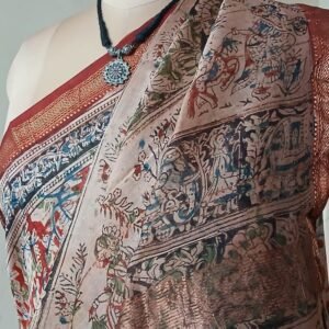 Pedana Silk-Cotton Kalamkari saree – (PSKS1004)