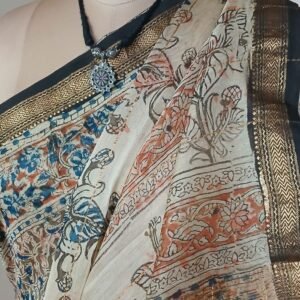 Pedana Silk-Cotton Kalamkari saree – (PSKS1005)