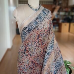 Pedana Silk-Cotton Kalamkari saree – (PSKS1029)