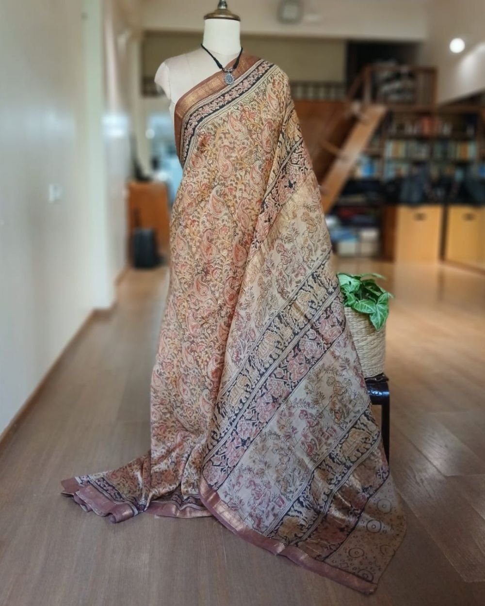 Pedana Silk-Cotton Kalamkari saree – (PSKS1007) - Image 2