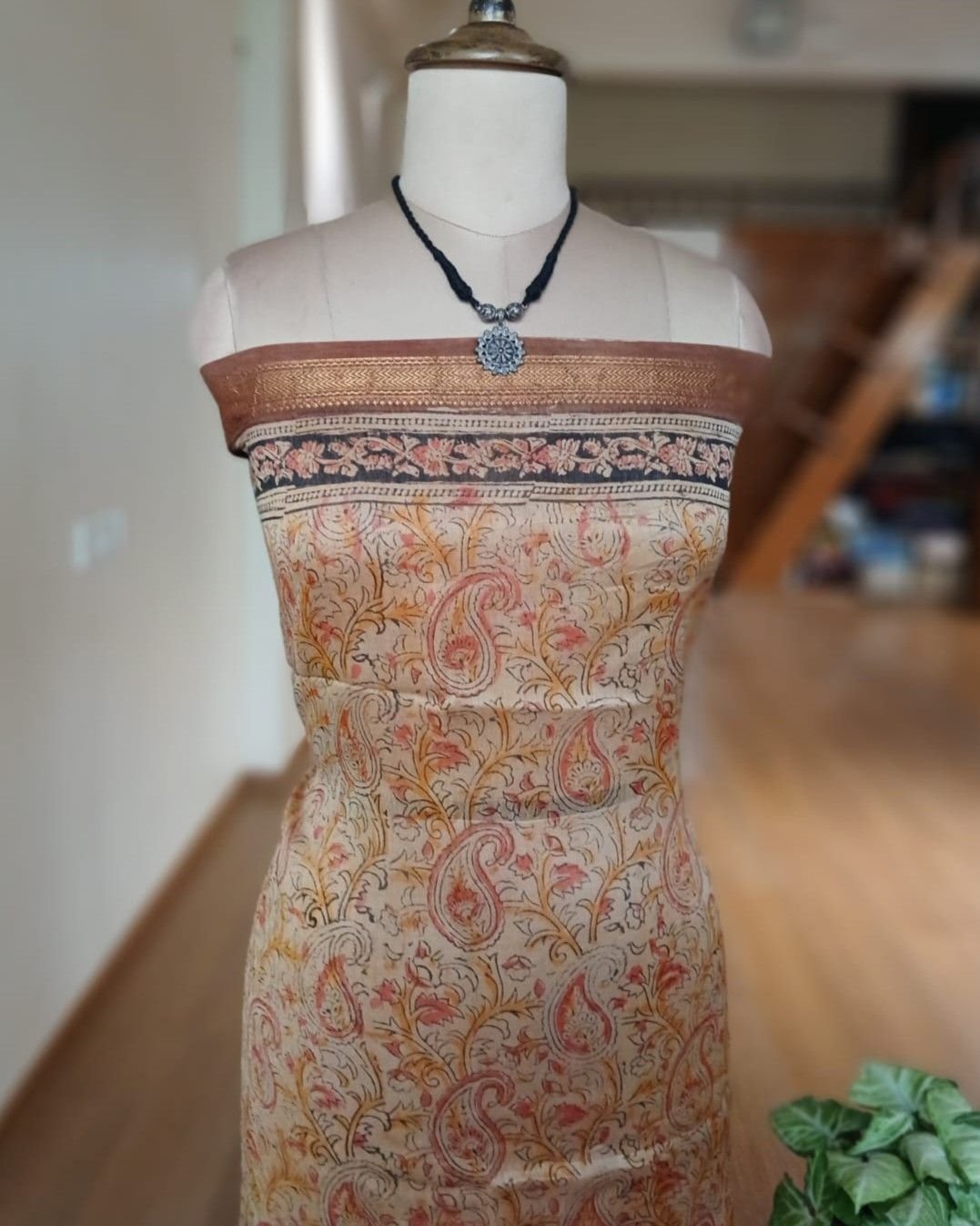 Pedana Silk-Cotton Kalamkari saree – (PSKS1007) - Image 10