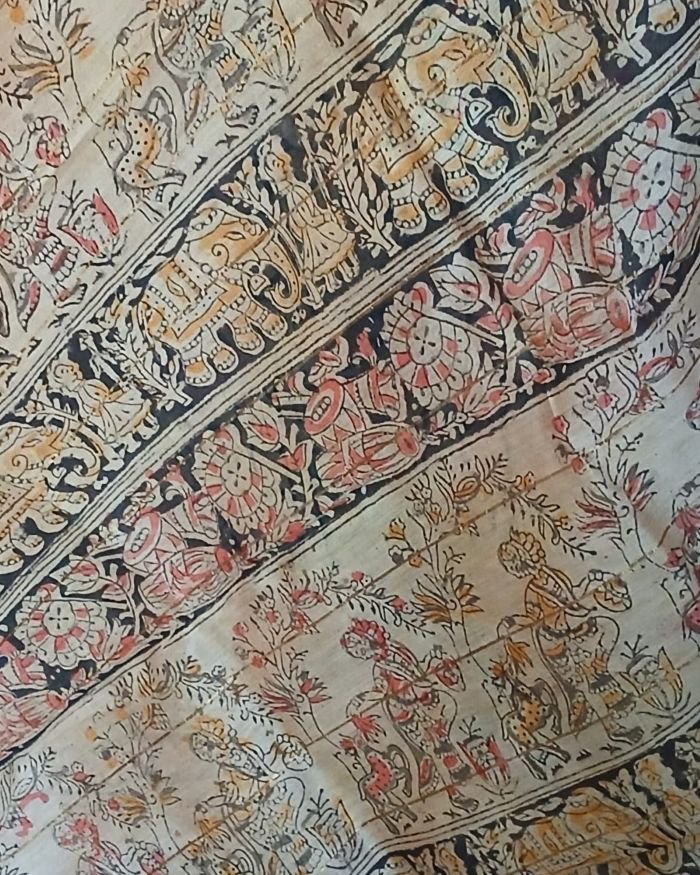 Pedana Silk-Cotton Kalamkari saree – (PSKS1007) - Image 5
