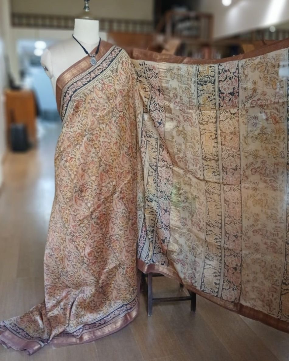 Pedana Silk-Cotton Kalamkari saree – (PSKS1007) - Image 6