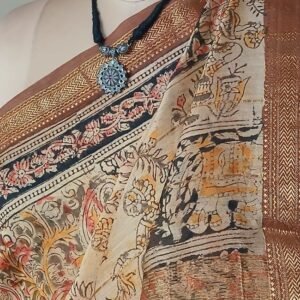 Pedana Silk-Cotton Kalamkari saree – (PSKS1007)