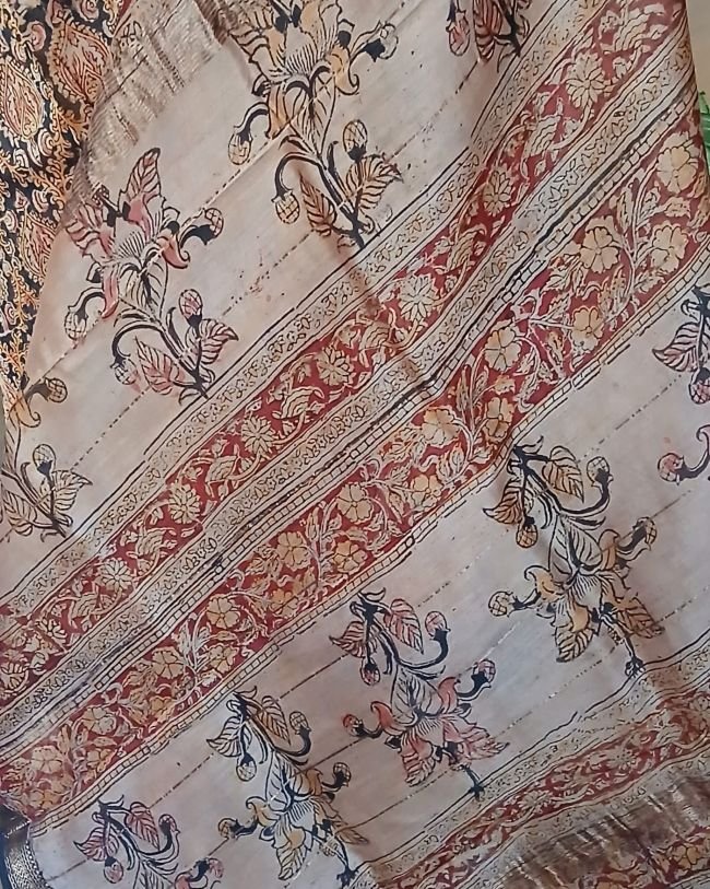 Pedana Silk-Cotton Kalamkari saree – (PSKS1008) - Image 5