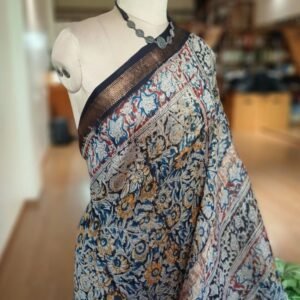 Pedana Silk-Cotton Kalamkari saree – (PSKS1015)