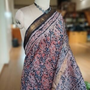 Pedana Silk-Cotton Kalamkari saree – (PSKS1017)