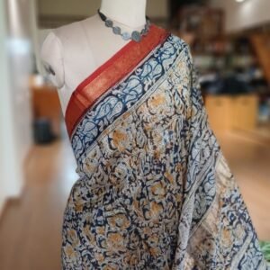 Pedana Silk-Cotton Kalamkari saree – (PSKS1018)