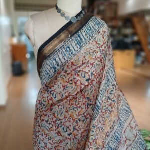 Pedana Silk-Cotton Kalamkari saree – (PSKS1019)