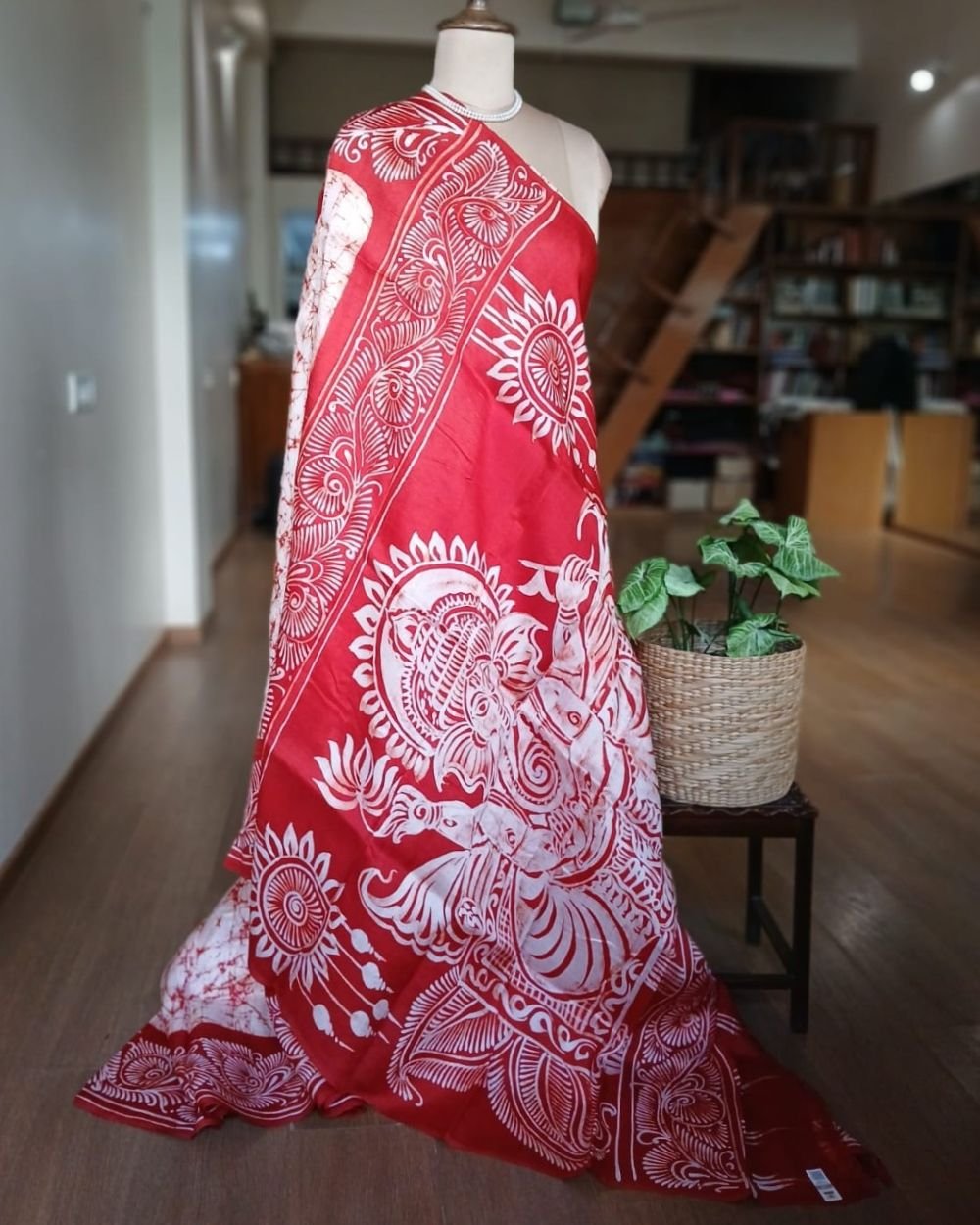 Batik Silk Saree from Murshidabad – (BSSM0052) - Image 6